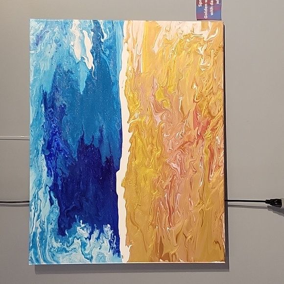 Acrylic Landscape Pour Painting - Picture 1 of 2